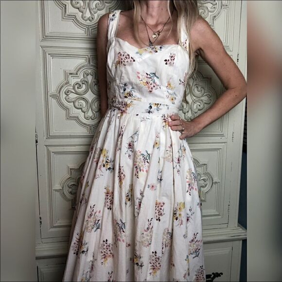 MANGO flower midi dress  - Picture 7 of 10